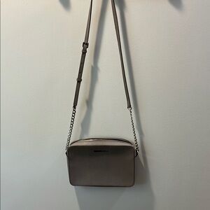 Michael Kors Gray Structured Crossbody Bag